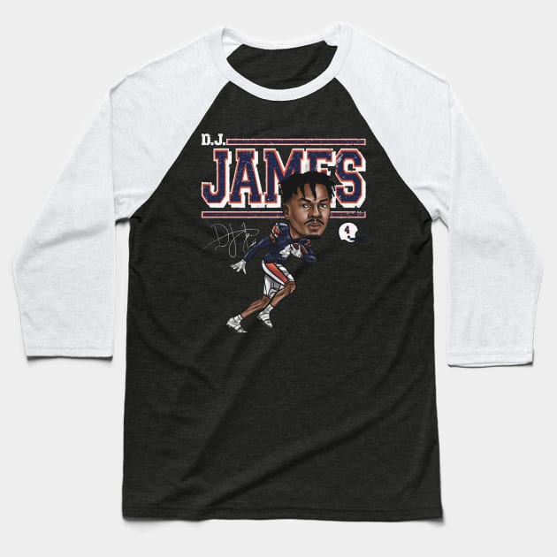 D.J. James College Cartoon Baseball T-Shirt by ClarityMacaws